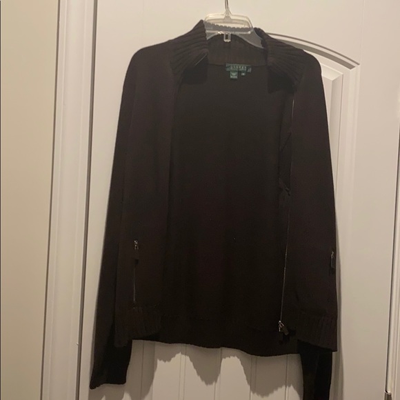 Lauren pink or brown sweater zip cardigan - Picture 5 of 11